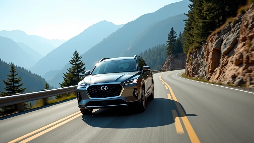 Mazda CX-9 on scenic highway curve showing confident cornering and responsive steering dynamics