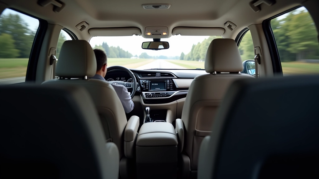 Toyota Highlander interior showing spacious seating and modern dashboard controls